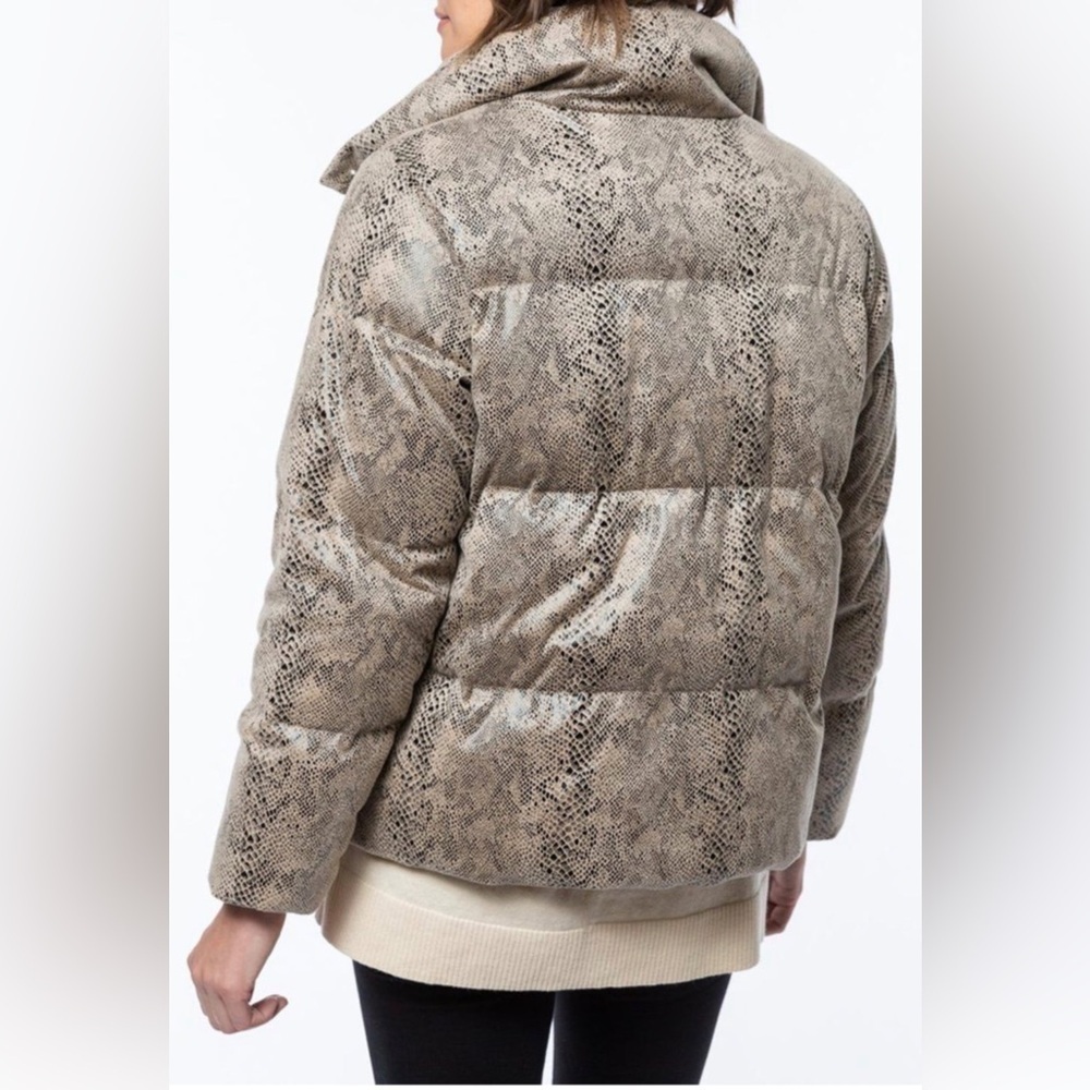 Tyler Boe Python Puffer Bomber Jacket Full Zip Wi… - image 2